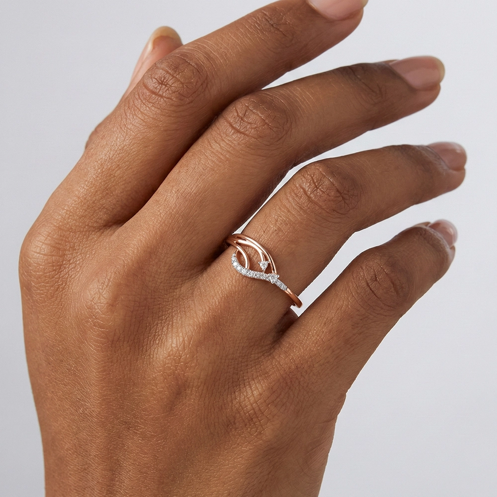 Rose Gold Ring ALR00958 - Image 2