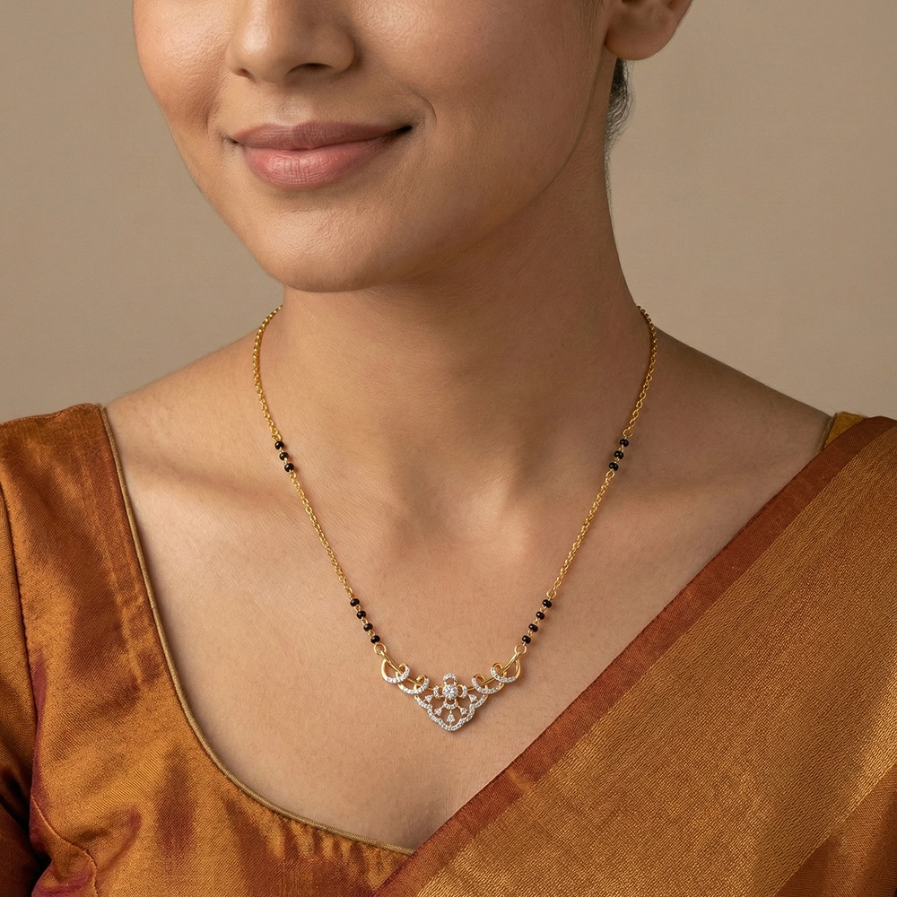 Yellow Gold Mangalsutra AMS00156 - Image 2