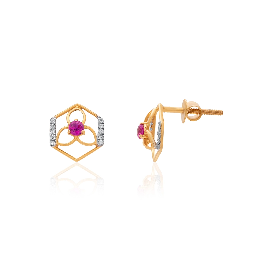 Earrings Yellow Gold APS00358E - Image 3