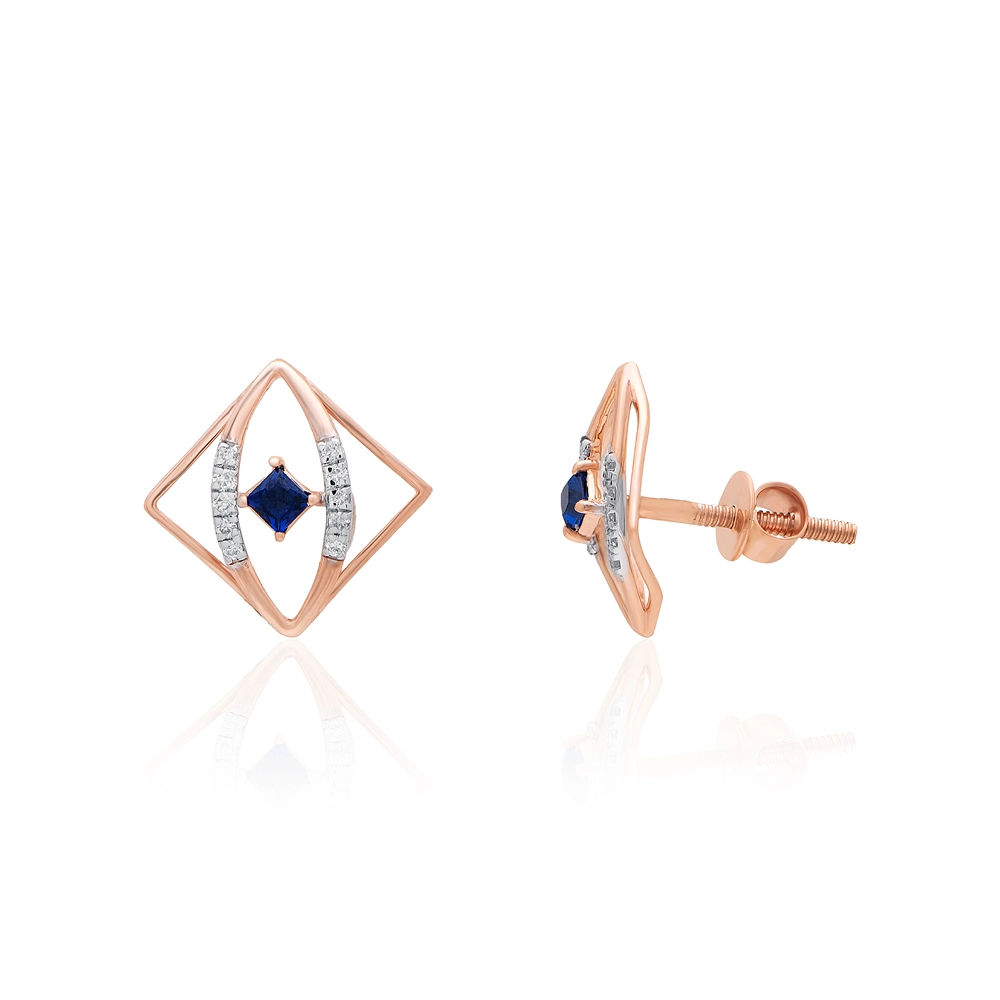 Rose Gold Earrings APS00400E - Image 3