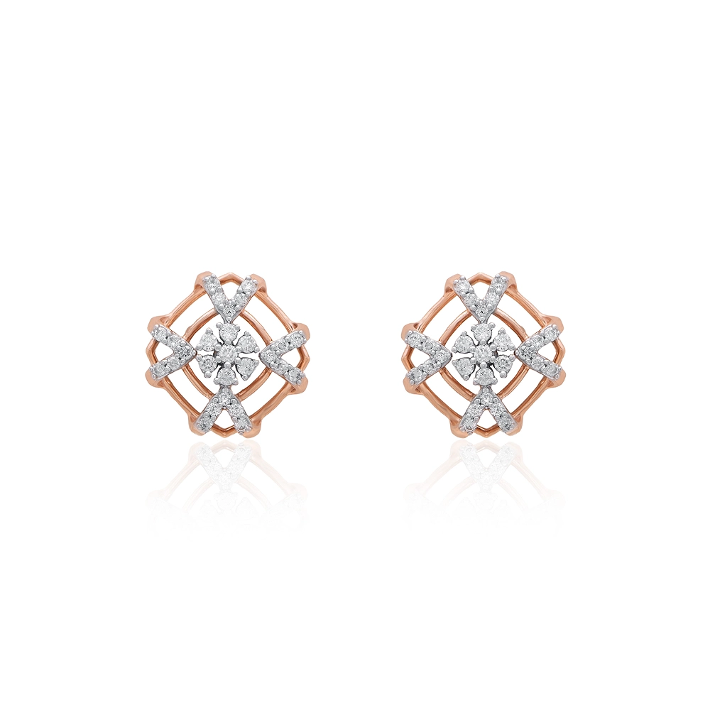 Rose Gold Earrings APS00402