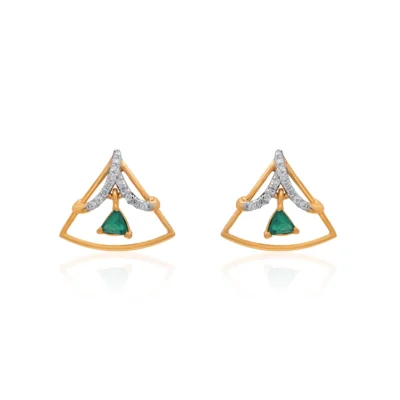 Yellow Gold Earrings APS00404E