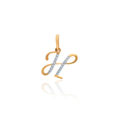 Yellow Gold H Word Pendant APT00613