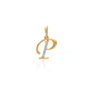 Yellow Gold P Word Pendant APT00620